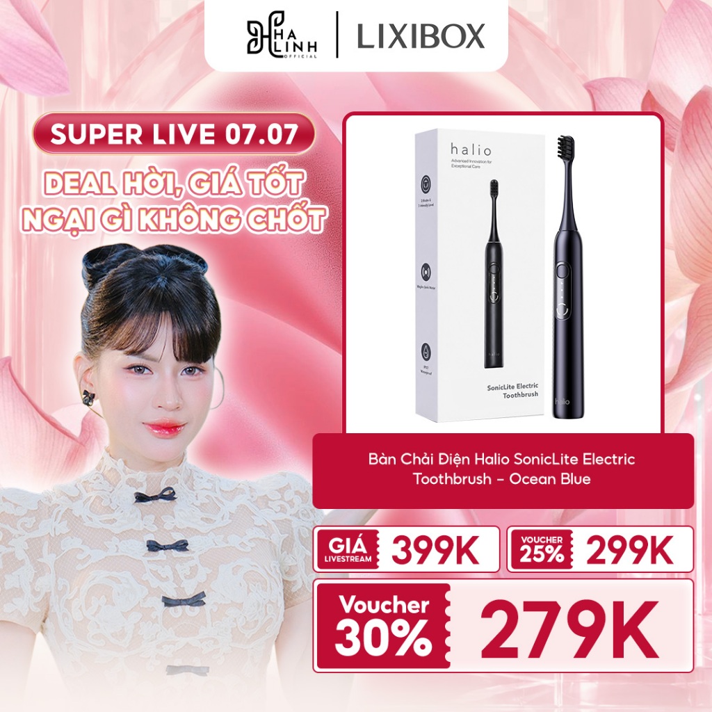 [VHL x LIXIBOX] Bàn Chải Điện Halio SonicLite Electric Toothbrush - Ocean Blue