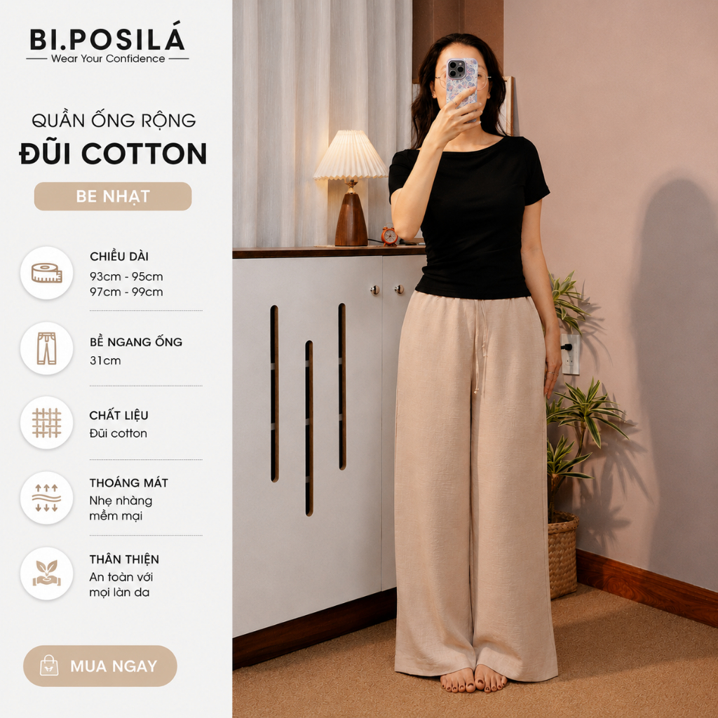 [A36- MẪU MỚI] QUẦN DÀI NỮ VẢI ĐŨI COTTON PHA BI.POSILÁ MỀM MỊN NHẸ NHÀNG VÀ MÁT MẺ ĐỨNG FORM 4 SIZE S M L XL TỪ 40-70KG
