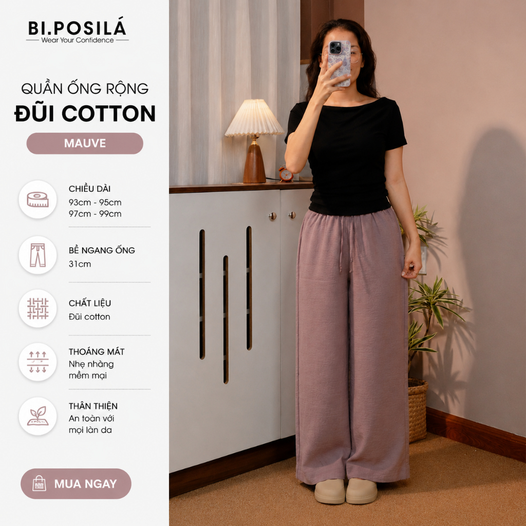 [A36- MẪU MỚI] QUẦN DÀI NỮ VẢI ĐŨI COTTON PHA BI.POSILÁ MỀM MỊN NHẸ NHÀNG VÀ MÁT MẺ ĐỨNG FORM 4 SIZE S M L XL TỪ 40-70KG