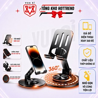 Giá Đỡ Điện Thoại Để Bàn VUASI Chân Xoay 360 Độ Tiện Lợi Bằng Hợp Kim Nhôm Hỗ Trợ Chống Trượt