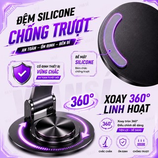 Giá Đỡ Điện Thoại Để Bàn VUASI Chân Xoay 360 Độ Tiện Lợi Bằng Hợp Kim Nhôm Hỗ Trợ Chống Trượt