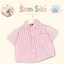 {HÀNG SẴN}✨ ÁO SƠ MI SỌC KẺ CHO BÉ – Chất Đũi Nhăn Mềm Mát, Thấm Hút Mồ Hôi, Phong Cách Basic | Sam Sứa Kids