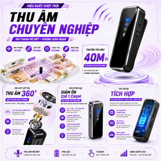 MIC THU ÂM Không Dây VUASI M13 Có 2 Cổng Thu Dùng Cho Nhiều Dòng Máy Hỗ Trợ Livestream, Quay Video