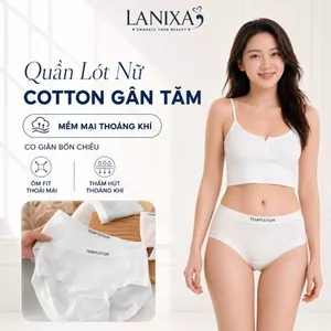 Quần lót nữ cotton thun lạnh mềm mại thoáng mát, đáy 2 lớp kháng khuẩn khử mùi LANIXA LY08