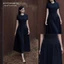 MINELEGÁNCE | VÁY XÒE CỔ TRÒN DÁNG DÀI THANH LỊCH, CÔNG SỞ - MIN140