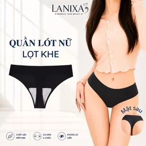 Quần lót nữ lọt khe su trơn trong suốt mềm mịn mỏng nhẹ viền ép đáy cotton kháng khuẩn khử mùi LANIXA L617