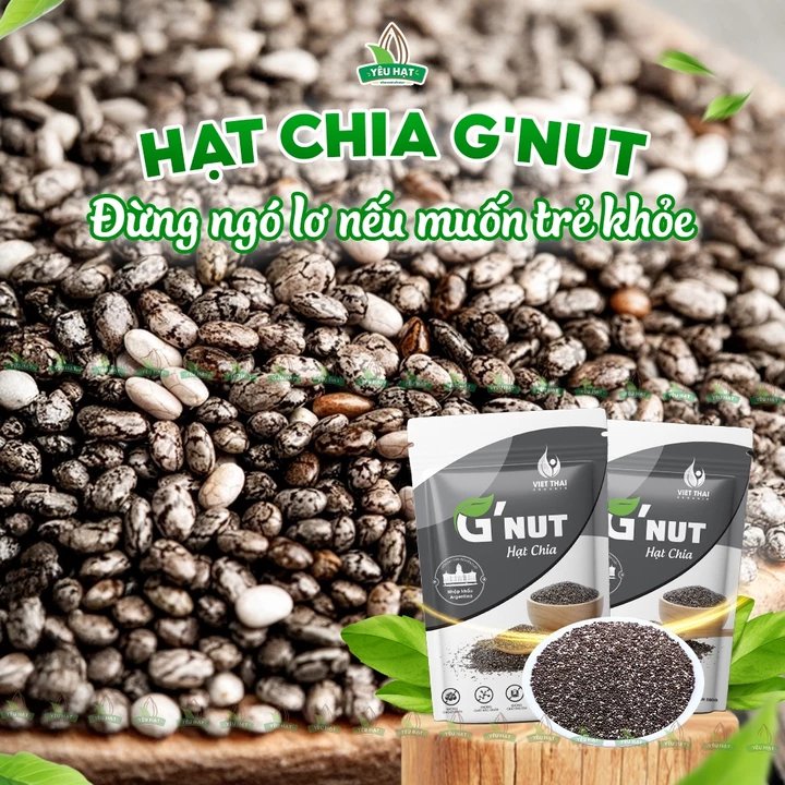 Hạt Chia Hữu Cơ Giảm Cân - Chia Đen Organic Chính Hãng 100% Giàu Omega 3 Detox Yêu Hạt – 5