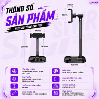 Giá Đỡ Điện Thoại VUASI 2IN1 Xoay 360 Độ JC001 Siêu Hót Tiện Lợi Cho Nhiều Nhu Cầu Sử Dụng