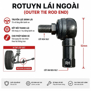 [2 Cái] Rotuyn Lái Ngoài Xe Cắt Cỏ Ngồi Lái Ryobi - Hàng Tháo Máy Zin