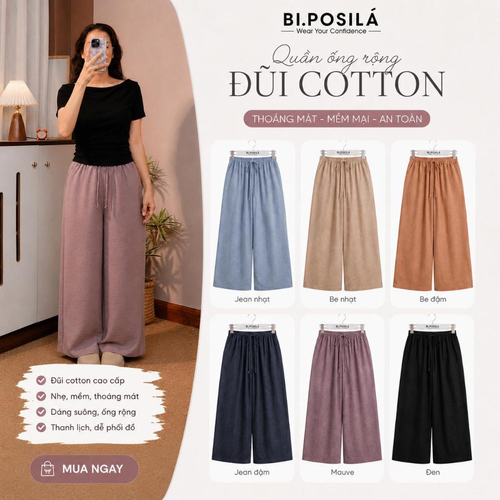 [A36- MẪU MỚI] QUẦN DÀI NỮ VẢI ĐŨI COTTON PHA BI.POSILÁ MỀM MỊN NHẸ NHÀNG VÀ MÁT MẺ ĐỨNG FORM 4 SIZE S M L XL TỪ 40-70KG