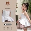 Đầm bé gái váy trắng, vải tafta, từ 8kg-33kg