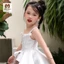Đầm bé gái váy trắng, vải tafta, từ 8kg-33kg