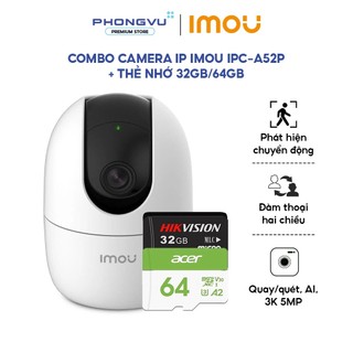 Camera IP Wifi Trong Nhà IMOU A32EP (3MP 2K) & A52P (5MP 3K) - Quay Quét, Đàm Thoại - Bảo Hành 24 Tháng