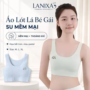 COMBO 3 Áo lá bé gái tuổi dậy thì chất su mềm mại thoáng mát bản dây to họa tiết cute LANIXA B8999