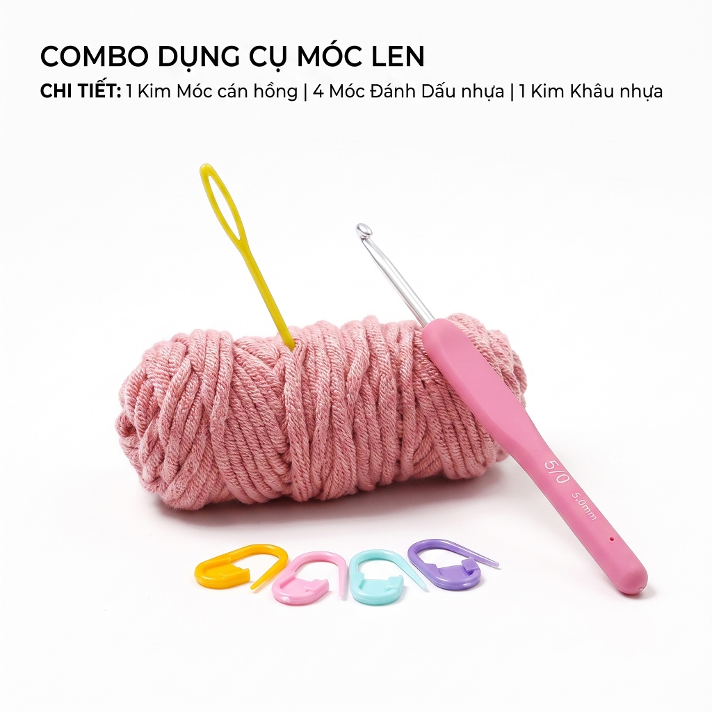 Bộ dụng cụ LUMII đan len móc đánh dấu móc đan kim khâu