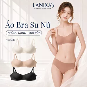 Áo ngực nữ su đúc không gọng đệm mút mỏng mềm mại ôm ngực chống chảy xệ không lộ viền LANIXA A141-CB