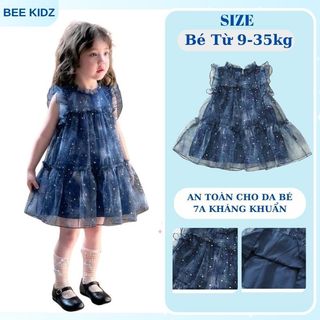 Váy Cho Bé Gái, Váy Tiểu Thư Cho Bé Thiết Kế Cánh Tiên Váy 2 Lớp Chất Liệu Voan Mềm Mại