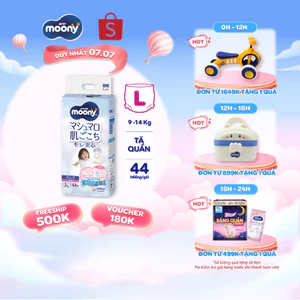 Tã quần cao cấp Moony Bé Gái L44/XL38/XXL26 - Nhập khẩu Nhật Bản