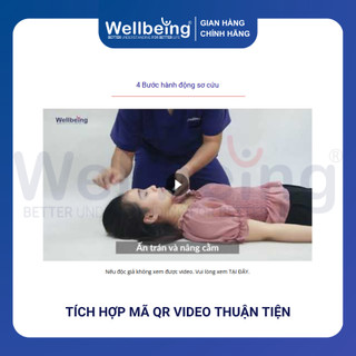 Poster Decal 10 Kỹ Năng Sơ Cứu Wellbeing Khổ A4 Tích Hợp Mã QR Video Hướng Dẫn Dán Tường Tiện Lợi