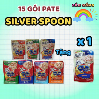 [Hoả Tốc] Combo Pate SILVER SPOON cho mèo dạng sốt / dạng thạch - Gói 60g