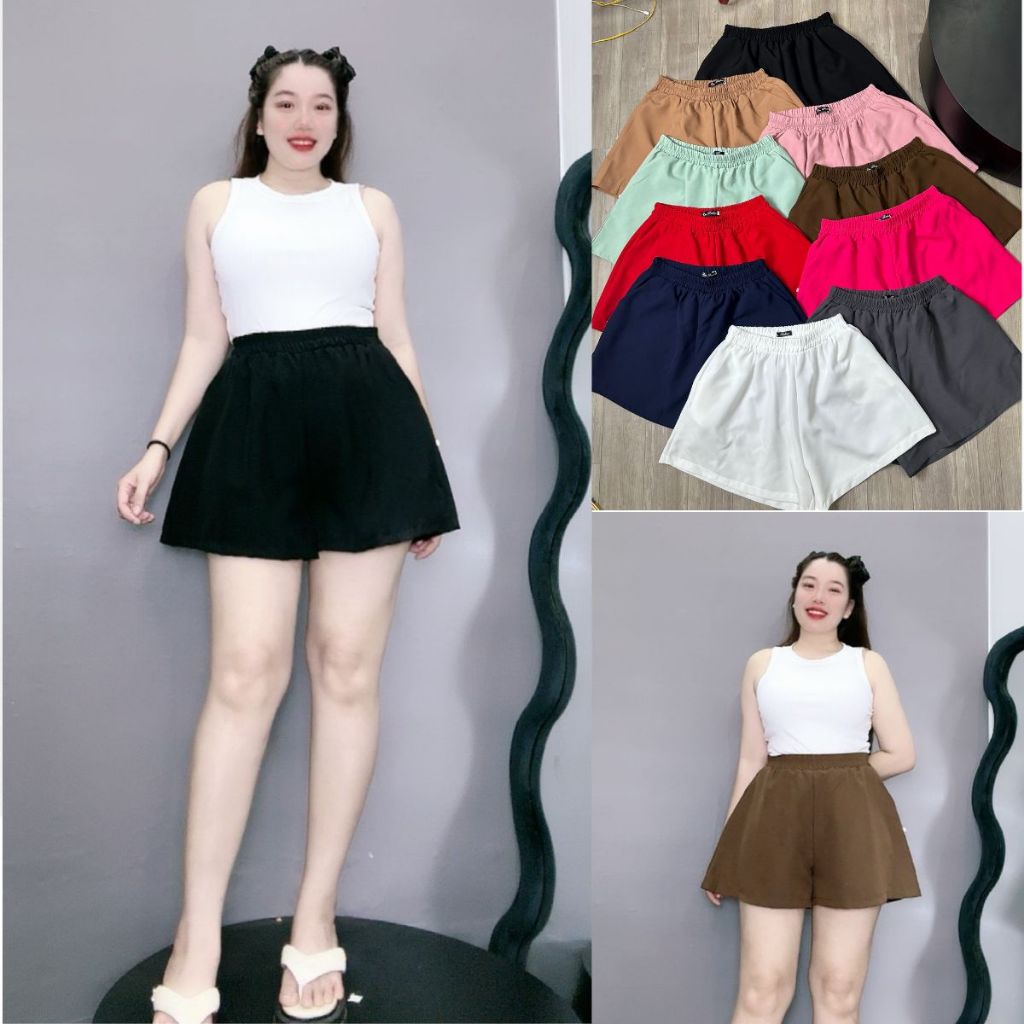 Quần Đùi Dáng Chữ A Bigsize Nữ,Quần Short Dáng Chữ Vải For Nhẹ Mặc Thoáng Mát Q500
