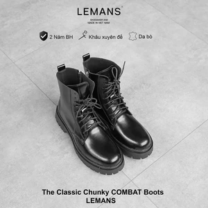Boots da bò The Classic Chunky Combat Boots LEMANS CHK03 - Bảo hành chính hãng 24 tháng toàn quốc