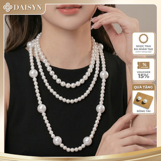 [𝐍𝐠𝐨̣𝐜 Đ𝐚̀𝐢 𝐋𝐨𝐚𝐧] N172 Phụ kiện trang sức ngọc nhân tạo đá 3 tầng chuỗi ngọc nhân tạo đá ,chuỗi ngọc nhân tạo đá