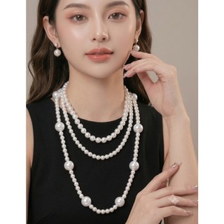 [𝐍𝐠𝐨̣𝐜 Đ𝐚̀𝐢 𝐋𝐨𝐚𝐧] N172 Phụ kiện trang sức ngọc nhân tạo đá 3 tầng chuỗi ngọc nhân tạo đá ,chuỗi ngọc nhân tạo đá