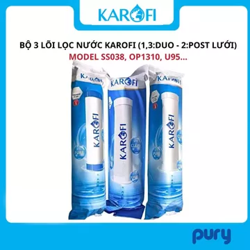 Bộ 3 lõi lọc thô Karofi 123 lõi số 2 POST CARBO (lưới) dùng cho các máy lọc Karofi O-P1310, S-S038, KAD-X39, KAQ-O07,...