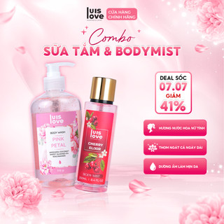 Combo Sữa Tắm Trắng Da LUISLOVE 510g & Body Mist 250ml - Dưỡng thể hương nước hoa lưu hương lâu.