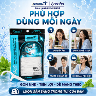 Tăm Chỉ Nha Khoa Kenli X3 Double Line Chỉ Tơ Đôi Làm Sạch Kẽ Răng, Loại Bỏ Mảng Bám, Hơi Thở Thơm