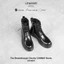 Giày nam Chunky COMBAT Boots Lemans TB01.2 - đế cao su tăng cao 6cm, Da bò, BH 24T