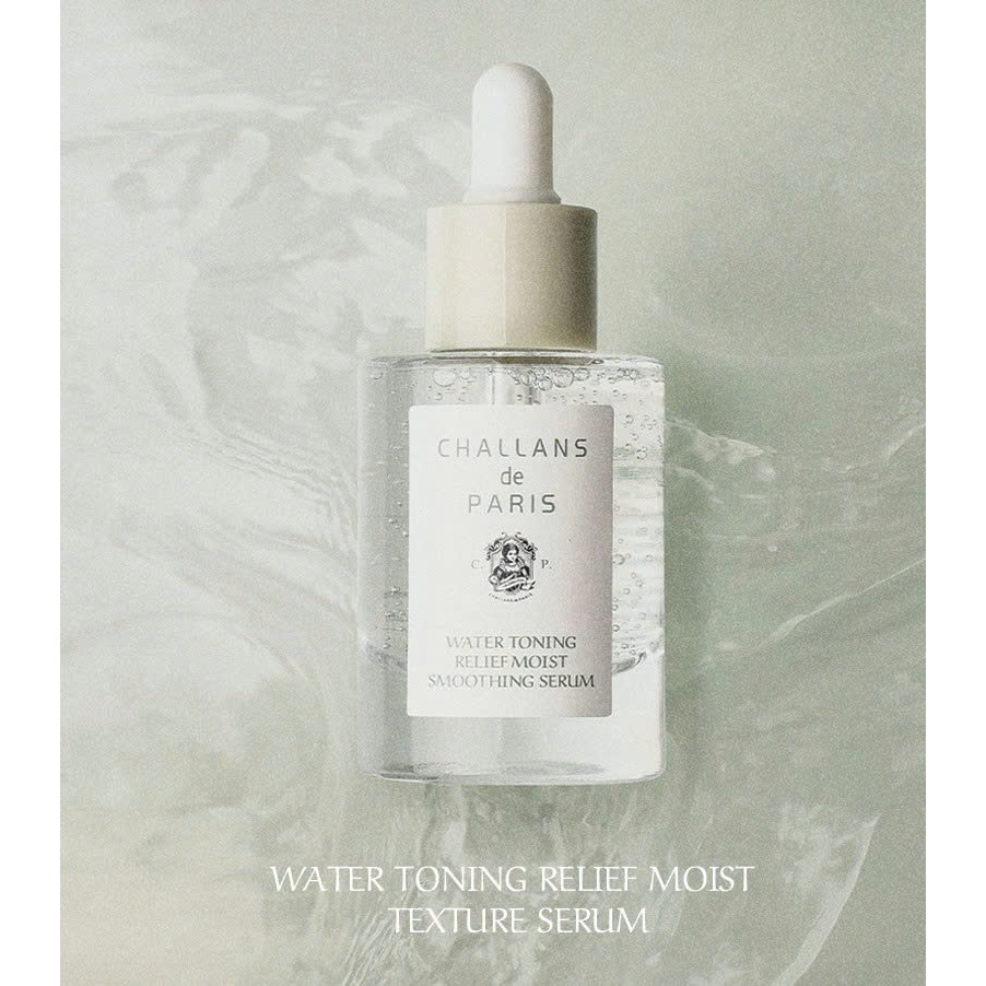 A40_ Serum cấp ẩm, phục hồi da Challans de Paris Water Toning Relief Moist Smoothing Serum 30ml