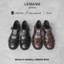 Dép rọ Buckle Sandal Lemans - Brown Leather (Nâu Sẫm) B4K01N - Da Bò - Đế Mckay cao 2.2cm bảo hành chính hãng 24 tháng