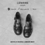 Dép rọ nam Buckle Sandal Lemans B4K01 - Black Leather - Da Bò - Đế Mckay cao 2.2cm bảo hành chính hãng 24 tháng