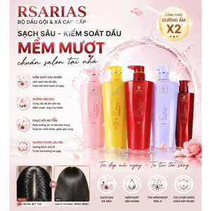 Rsarias 750ML Dầu gội kiểm soát dầu và loại bỏ gàu Trị Bết Tóc, Phục Hồi Tóc Hư Tổn, Hương Thơm Lâu
