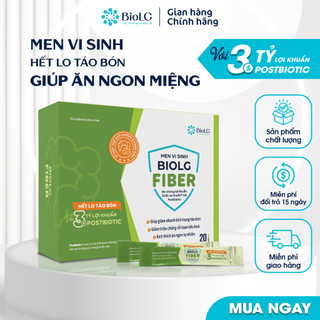 Cốm Vi Sinh BioLG Fiber Bổ Sung Chất Xơ Và Lợi Khuẩn Hỗ Trợ Giảm Táo Bón, Chăm Sóc Đường Ruột