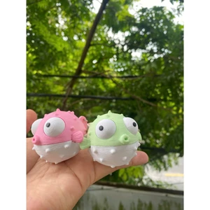 Móc Khóa Cá Nóc Cử Động Mắt Cute In 3D PLA, Mô Hình Mini Đeo Balo Túi Xách, Quà Tặng Dễ Thương Handmade