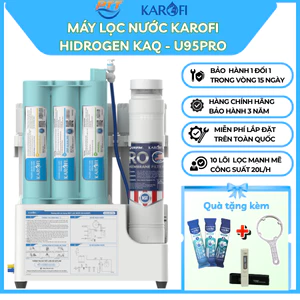 Máy lọc nước hydrogen ion kiềm Karofi KAQ-U95 Pro 10 lõi - Hydrogen Cao Cấp – VÒI LED THÔNG MINH