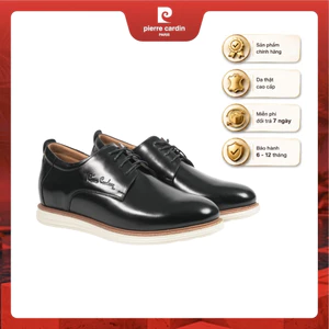 [NEW] Giày nam tăng chiều cao Pierre Cardin Pháp (+7cm) có dây, đế cao su chống trượt 377