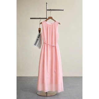 Đầm Maxi LAMER FASHION Đi Biển Dáng Dài Cổ Tròn ( Thắt Lưng Bán Rời) Mchic O63M26H025