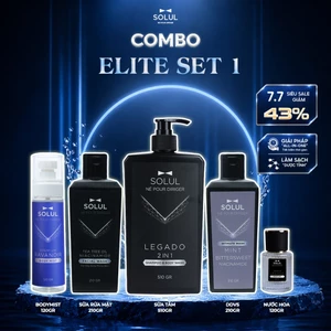Solul Sữa Tắm Gội 2in1 510g+Sữa rửa mặt 210g+Dung dịch vệ sinh 210g+Body Mist Nước hoa
