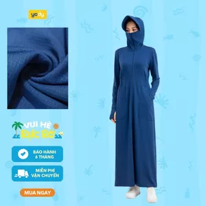 Áo chống nắng nữ dáng dài YODY chống nắng hiệu quả tối ưu mềm mại WESJ25S002