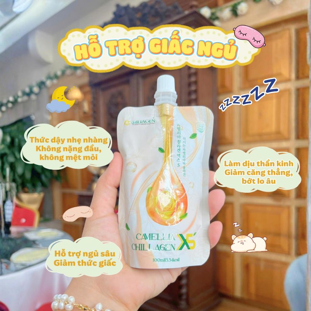 A23_[ date t3/2027] Trà hoa vàng Camellia Chillagen X5(Hộp 10 gói x 100 ml)