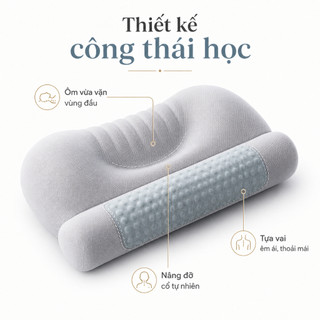 [MUA GỐI TẶNG CHUỐI] Gối Ngủ Công Thái Học Memory Foam, Giảm Đau Nhức Cổ Vai Gáy - The CozyCare