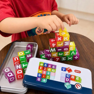 Bộ đồ chơi xếp hình nam châm Block Travel chữ & số 40pcs cho bé, Đồ chơi giáo dục thông minh phát triển tư duy