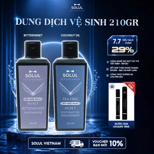 Dung dịch vệ sinh nam giới hương bạc hà SOLUL 210g - Khử mùi, Mát lạnh, Dưỡng ẩm