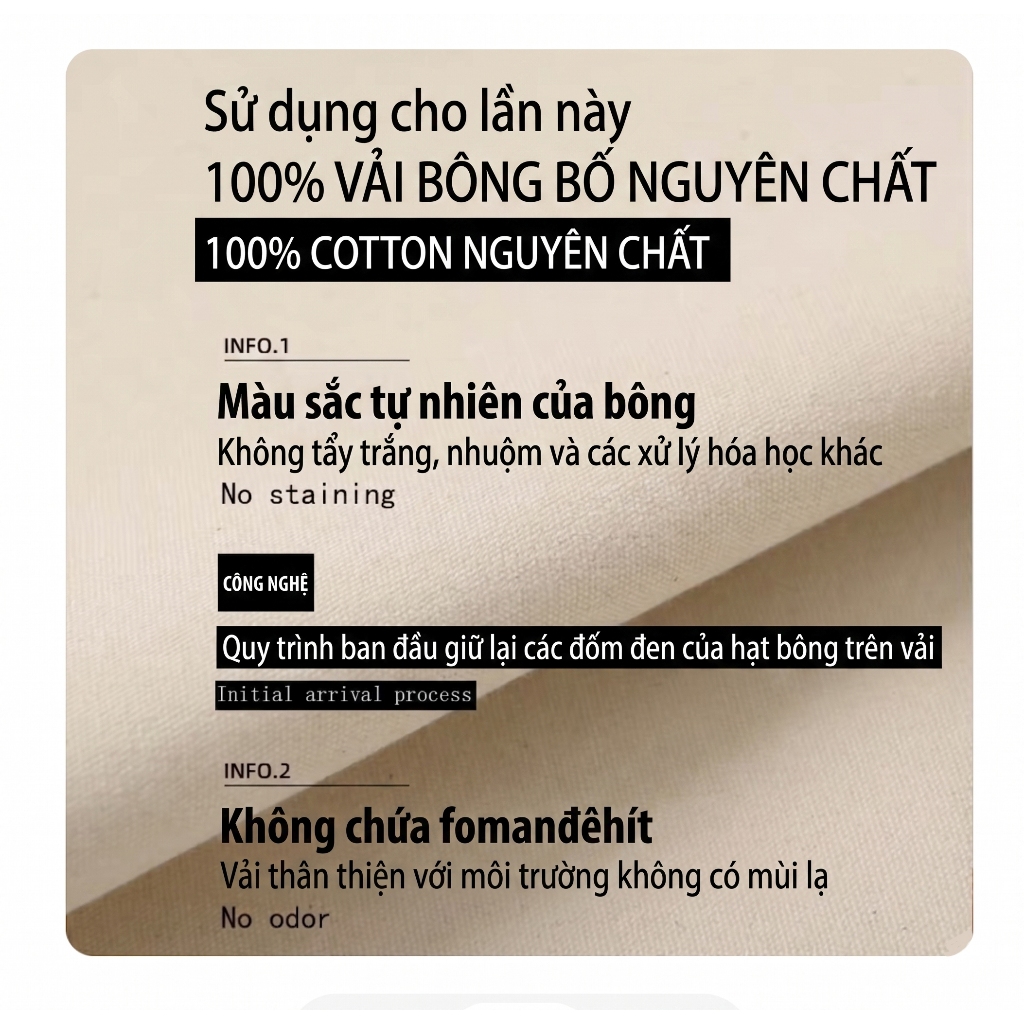 LUMII Túi lót vải cotton nguyên chất chuyên làm ruột lót túi xách đan móc len handmade