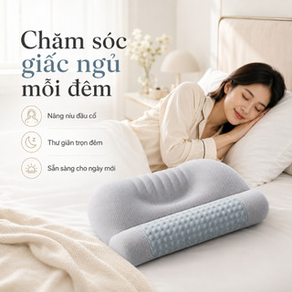 [MUA GỐI TẶNG CHUỐI] Gối Ngủ Công Thái Học Memory Foam, Giảm Đau Nhức Cổ Vai Gáy - The CozyCare