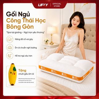 [MUA GỐI TẶNG CHUỐI] Gối ngủ công thái học CozyElite Bananue bông gòn cao cấp chuẩn y khoa